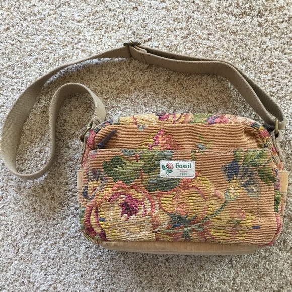 fossil tapestry bag